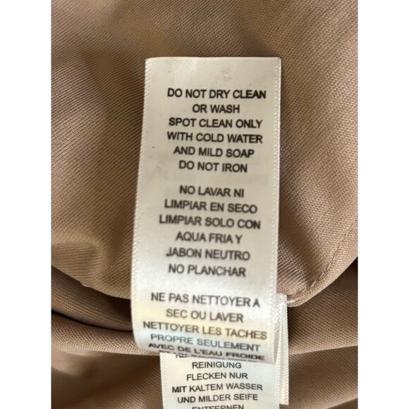 ADRIANNA PAPELL Rose Gold Beaded Formal Dress 16 Adorned Sides Midi Mesh Gown - Picture 6 of 16